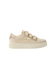 VANESSA WU - BASKETS ECLAIR SUMMER BEIGE ET OR ET SCRATCHS