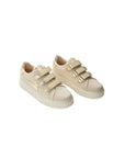 VANESSA WU - BASKETS ECLAIR SUMMER BEIGE ET OR ET SCRATCHS