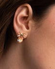NACH - BOUCLES D'OREILLES PENDANTES CHAT BENGAL ET NOEUD