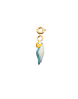 NACH - CHARM'S PERROQUET BLEU EN PORCELAINE ET LAITON DORE