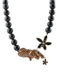 NACH - COLLIER LEOPARD, FLEUR ET PERLES - VU DANS LA SAISON 5 D'EMILY IN PARIS
