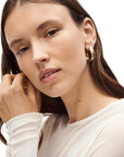 GAS BIJOUX - BOUCLES D'OREILLES SAINT GERMAIN COMETE STRASS dorées à l'or fin