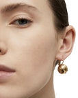 GAS BIJOUX - BOUCLES D'OREILLES COMETE petit modèle doré - Cristaux blancs