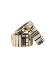 SIGAL - BAGUE SIG 14 - NOIR DORE ET ARGENTE