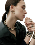 SIGAL - BAGUE SIG 14 - NOIR DORE ET ARGENTE
