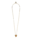 GAS BIJOUX - COLLIER SCAPULAIRE MIRAGE DORE - BOIS ET NACRE BLANCHE