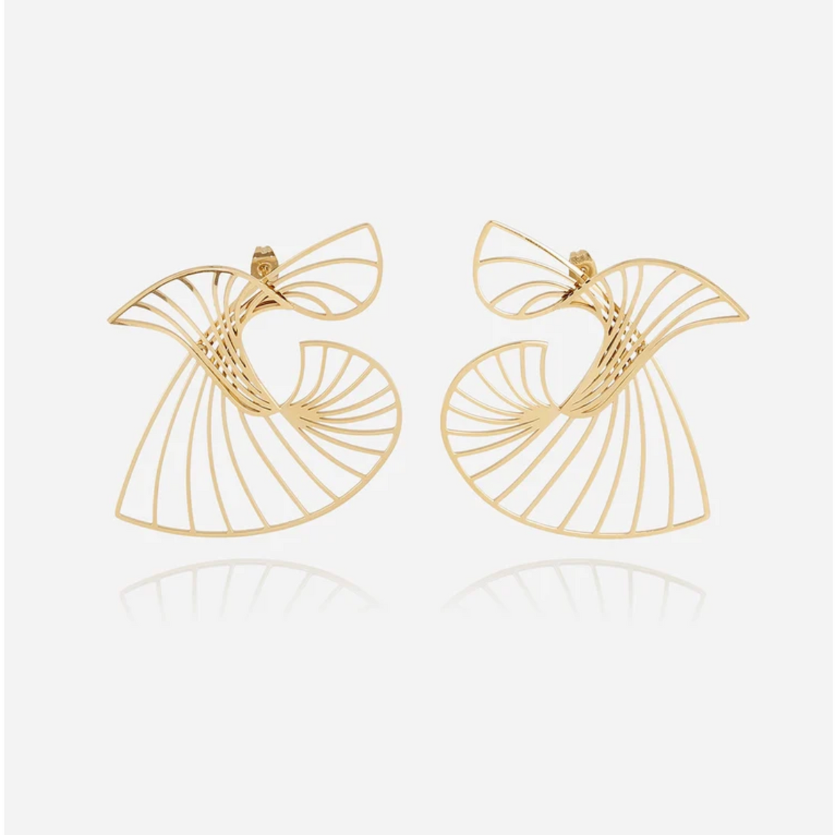 ZAG BIJOUX - BOUCLES D'OREILLES AURALIS - ACIER DORÉ