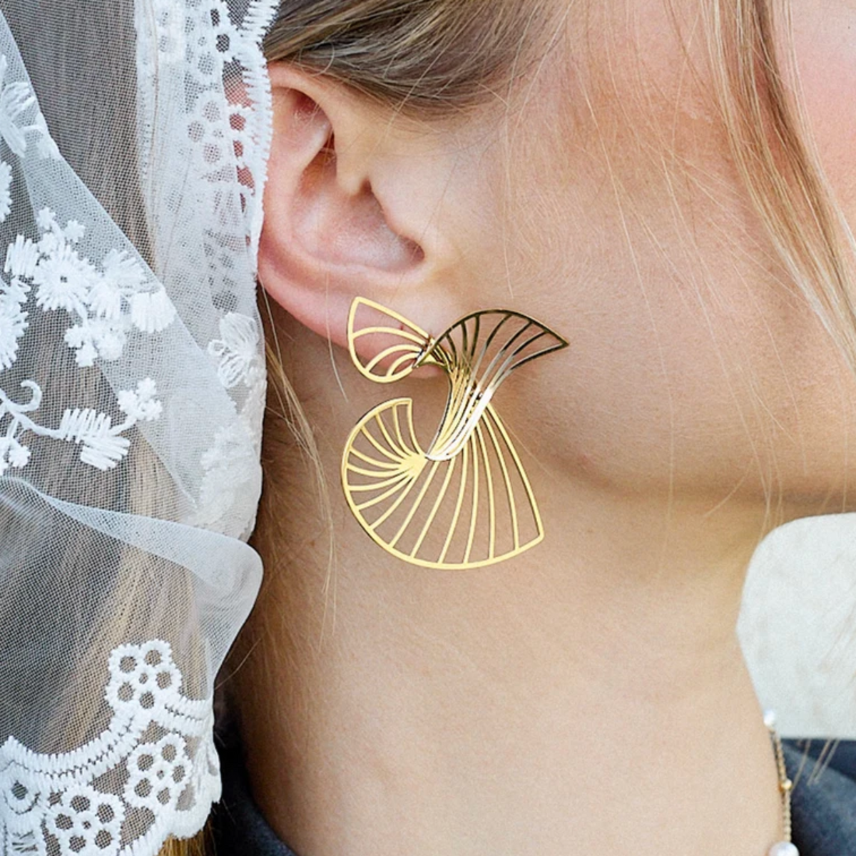 ZAG BIJOUX - BOUCLES D'OREILLES AURALIS - ACIER DORÉ