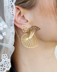 ZAG BIJOUX - BOUCLES D'OREILLES AURALIS - ACIER DORÉ