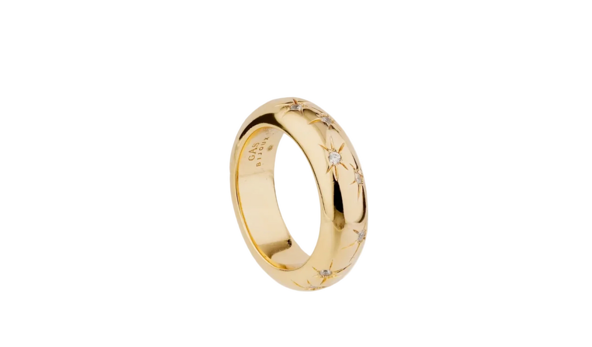GAS BIJOUX - BAGUE ALLIANCE COMETE DORÉE - TAILLE L
