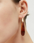 GAS BIJOUX - BOUCLES D'OREILLES ECUME - ACÉTATE ÉCAILLE - MÉTAL DORÉ - GRAND MODELE