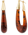 GAS BIJOUX - BOUCLES D'OREILLES ECUME - ACÉTATE ÉCAILLE - MÉTAL DORÉ - GRAND MODELE