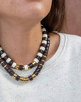 PARABAYA - COLLIER PRAIA LIGNE TERRA - CHOCOLAT