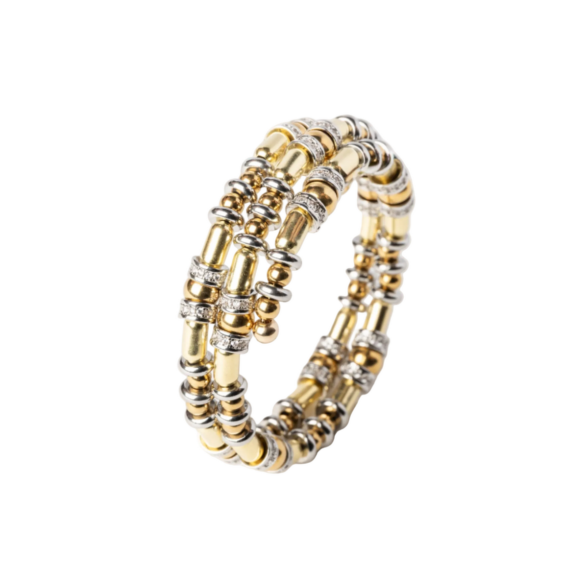 ZIGAL - BRACELET DISC GOLD AND SILVER