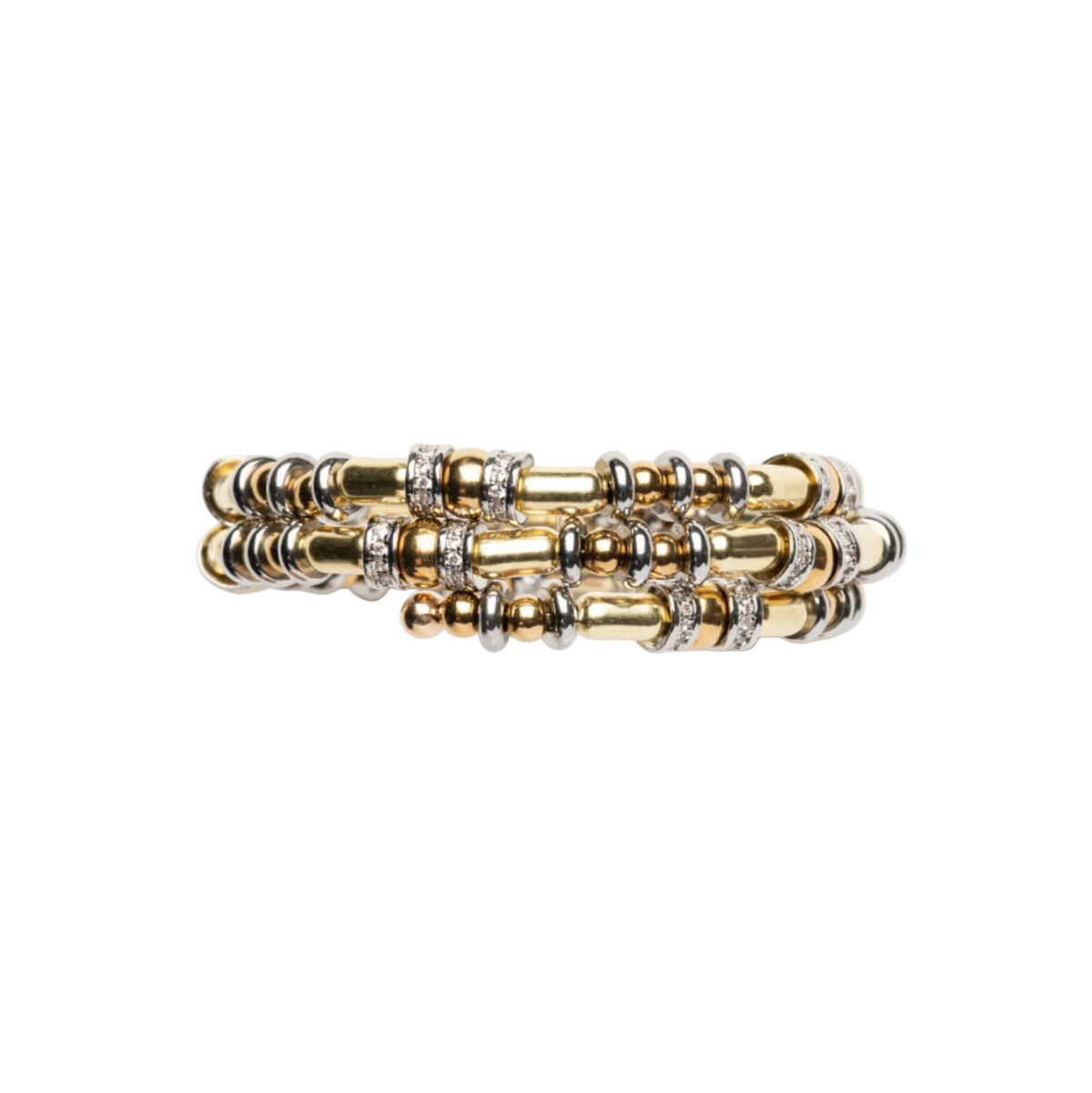 ZIGAL - BRACELET DISC GOLD AND SILVER