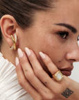 SIGAL - BOUCLES D'OREILLES X OR ET SHINY