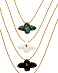 LE MONDE EST STONE - COLLIER EAGLE LABRODORITE CENTRE OEIL DE TIGRE
