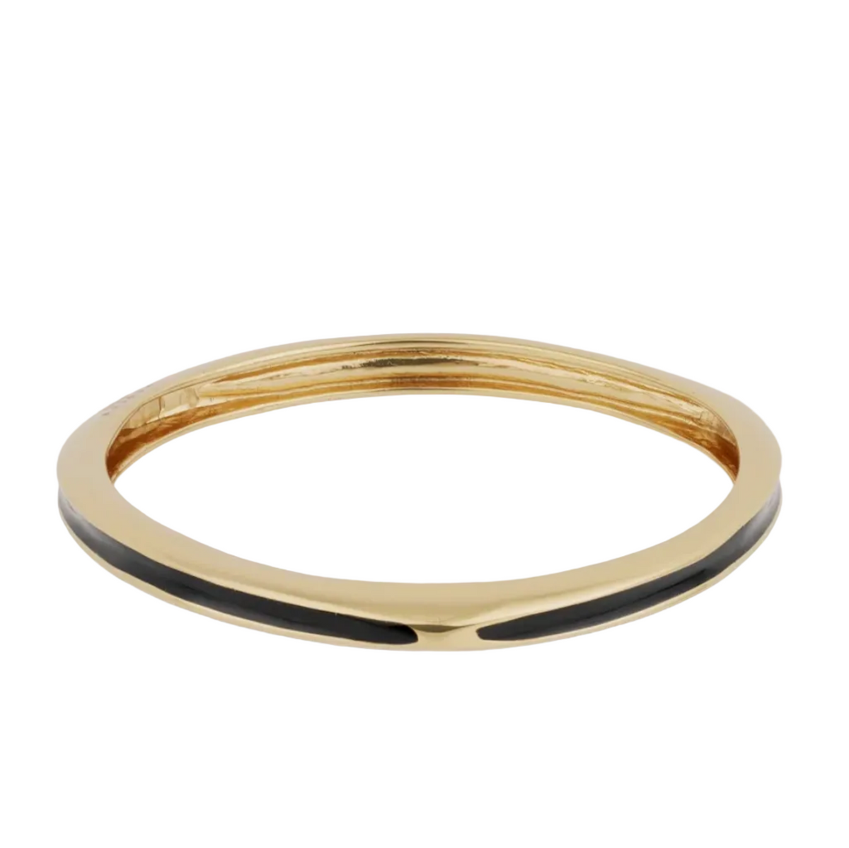 GAS BIJOUX - BRACELET SUERTE ÉMAIL NOIR - METAL DORÉ