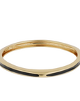 GAS BIJOUX - BRACELET SUERTE ÉMAIL NOIR - METAL DORÉ