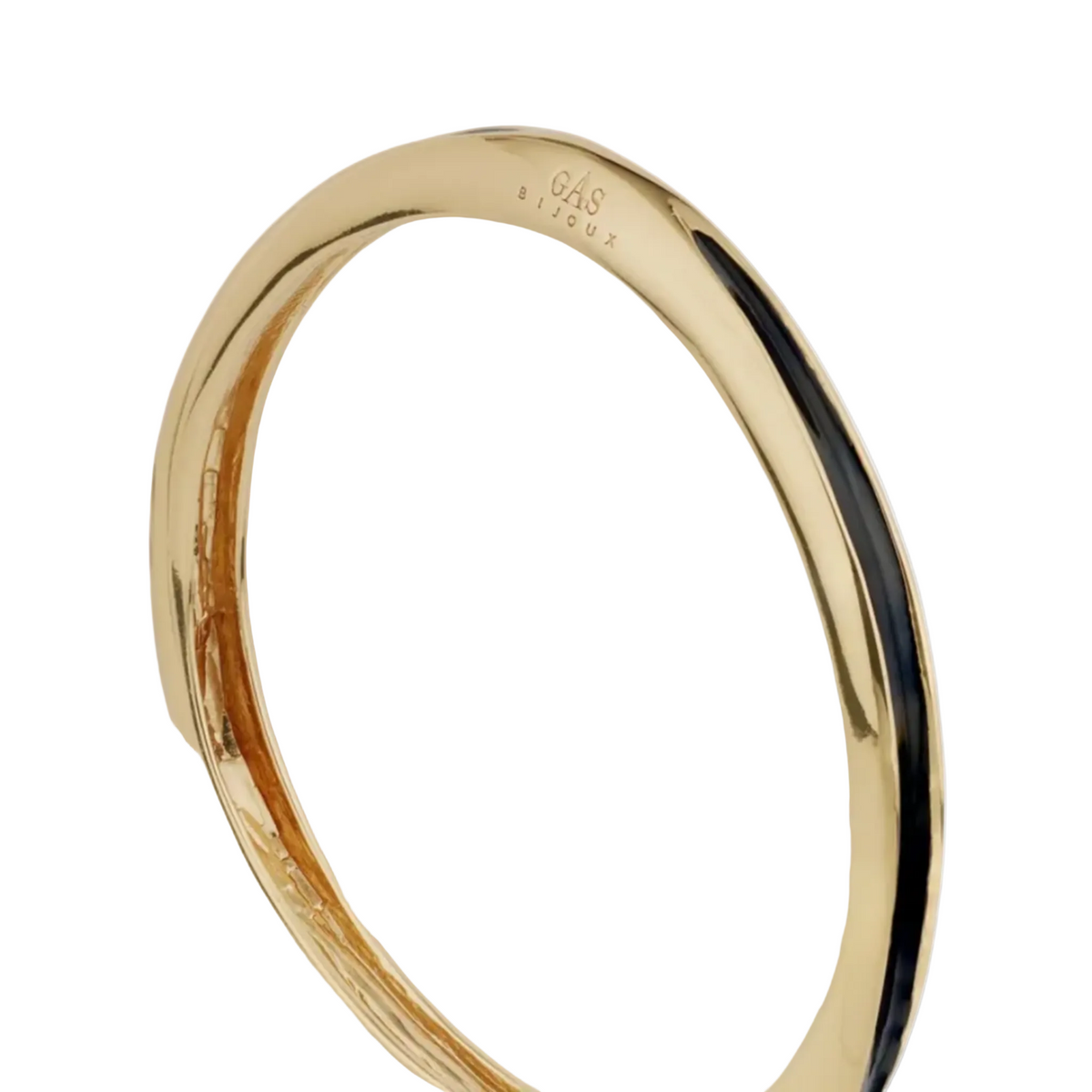 GAS BIJOUX - BRACELET SUERTE ÉMAIL NOIR - METAL DORÉ