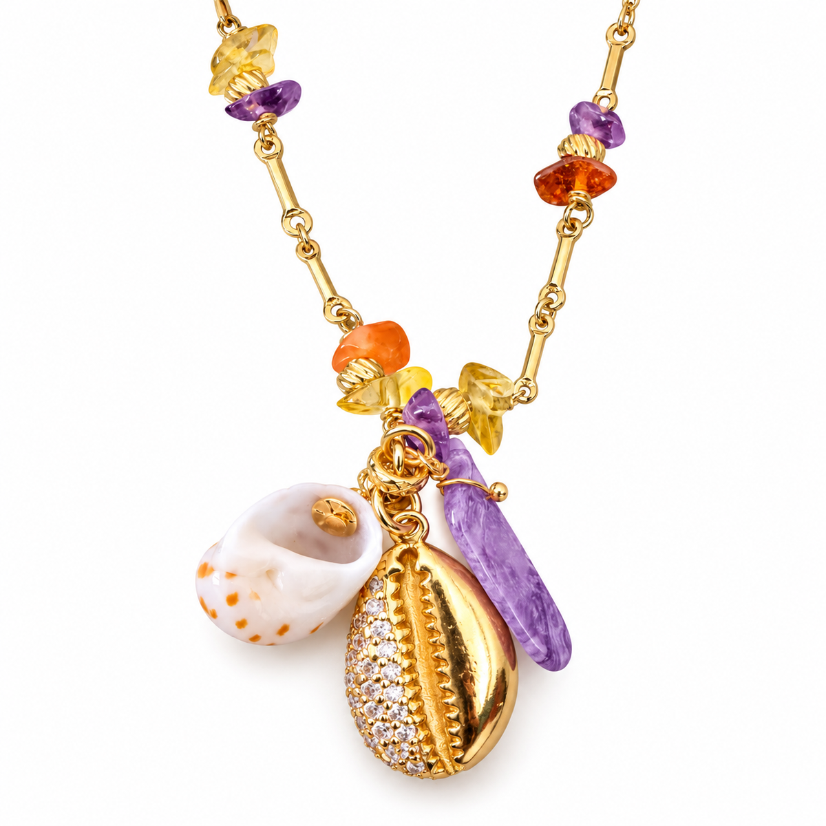 GAS BIJOUX - COLLIER GIPSY CHARMS - MÉTAL DORÉ