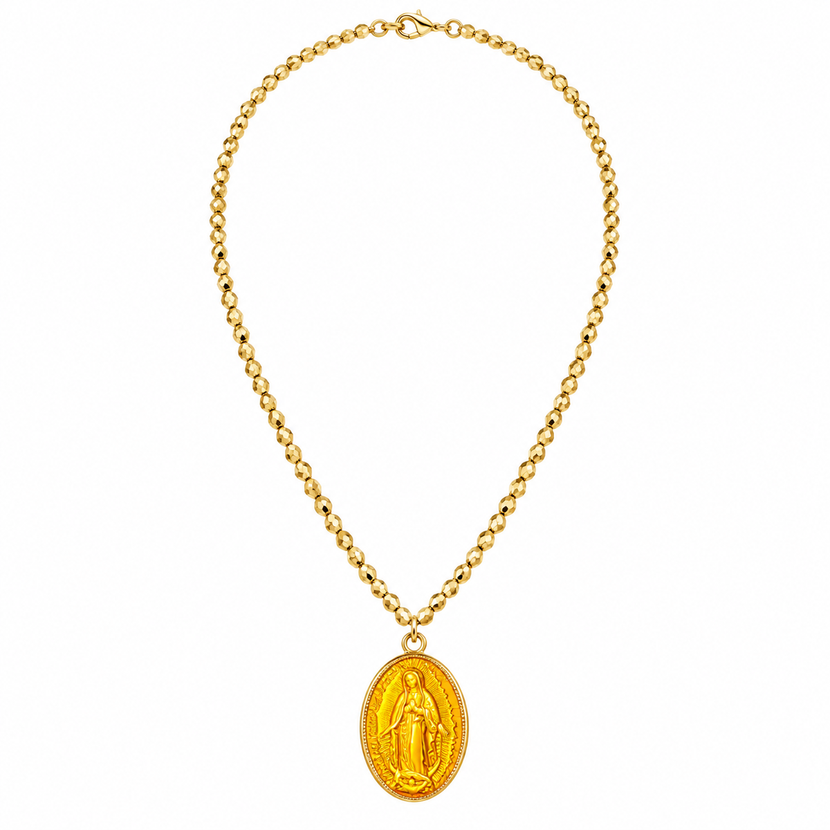 LE MONDE EST STONE - COLLIER VIERGE MIRACULEUSE - JAUNE