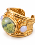 GAS BIJOUX - BAGUE SIMONE - VESSONITE - MÉTAL DORÉ - TAILLE XL