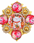 AZAFRAN ROSA - BROCHE MANEKI-NEKO - 5 MODELES