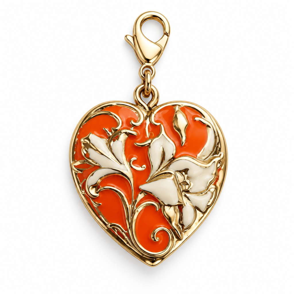 GAS BIJOUX - CHARMS CŒUR DORÉE E-MAIL ORANGE