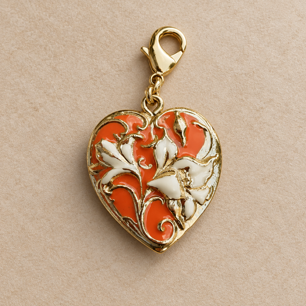 GAS BIJOUX - CHARMS CŒUR DORÉE E-MAIL ORANGE