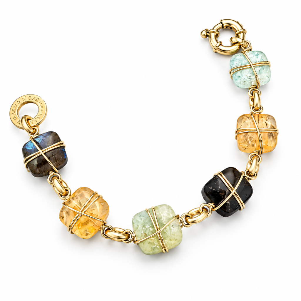 GAS BIJOUX - BRACELET RAINBOW SQUARE MULTICOLORE - NEW COLOR