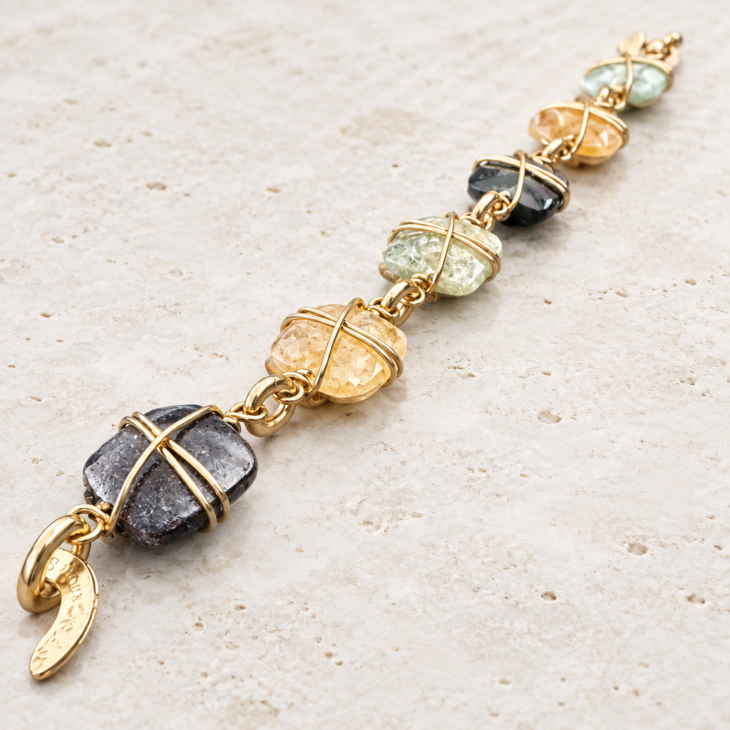 GAS BIJOUX - BRACELET RAINBOW SQUARE MULTICOLORE - NEW COLOR