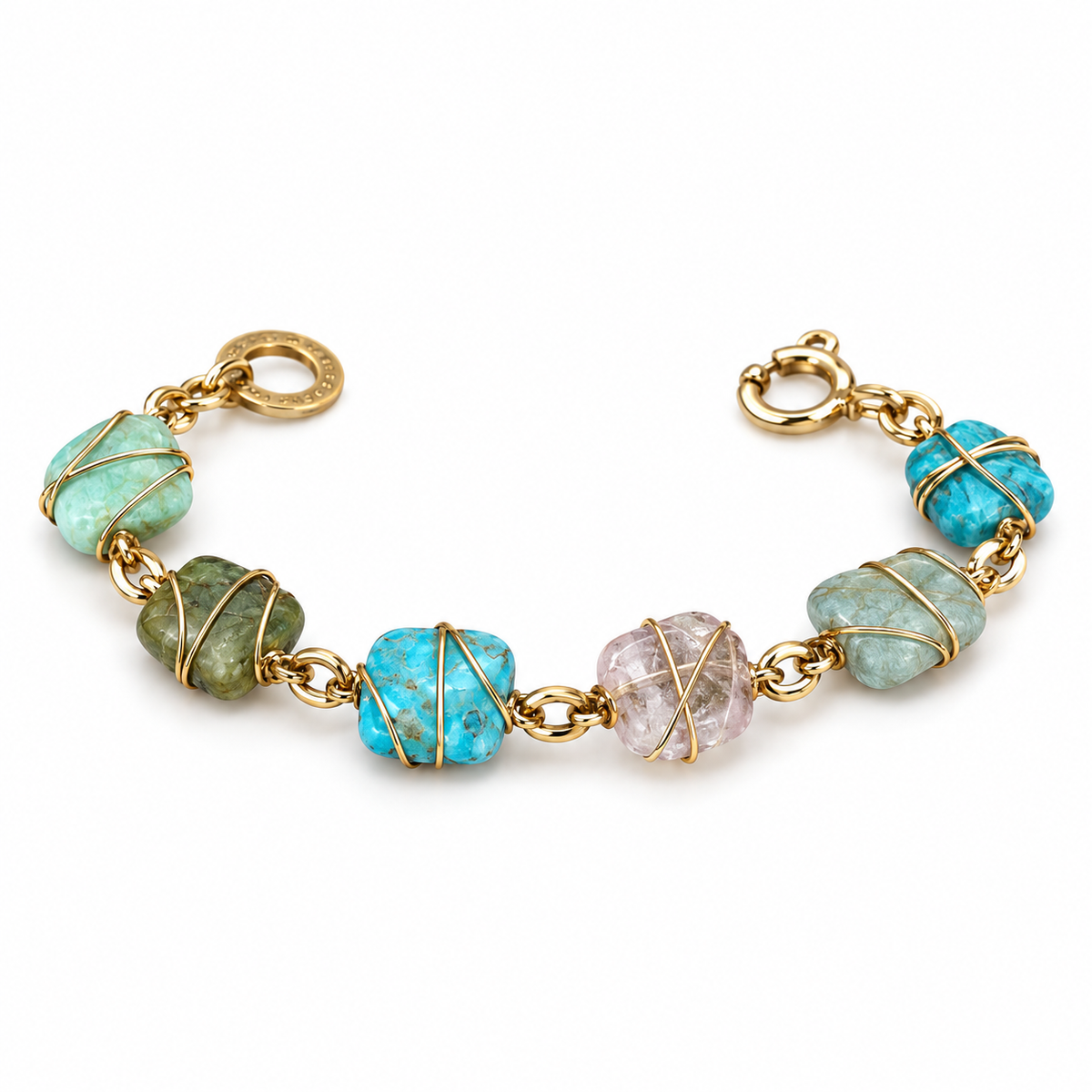 GAS BIJOUX - BRACELET RAINBOW SQUARE- MULTICOLORE