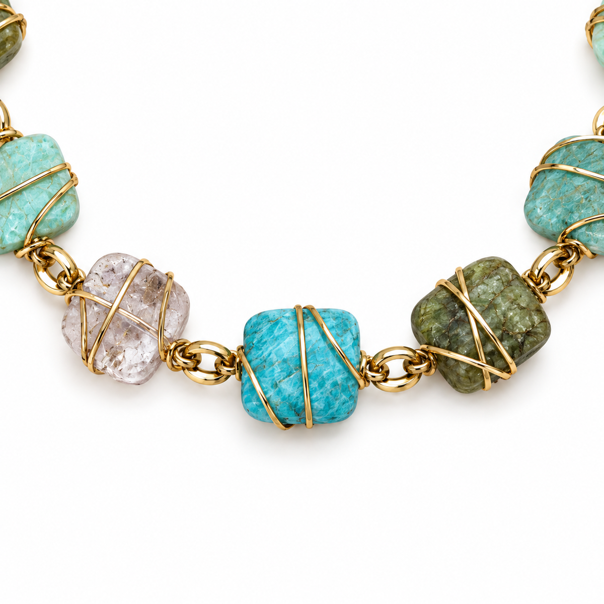 GAS BIJOUX - BRACELET RAINBOW SQUARE- MULTICOLORE