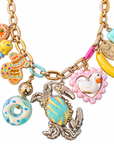 GAS BIJOUX - COLLIER GAGALAND - THÈME KAWAI - PIÈCE UNIQUE - MÉTAL DORE