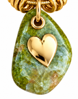 GAS BIJOUX - COLLIER GALET - VESSONITE - MÉTAL DORÉ