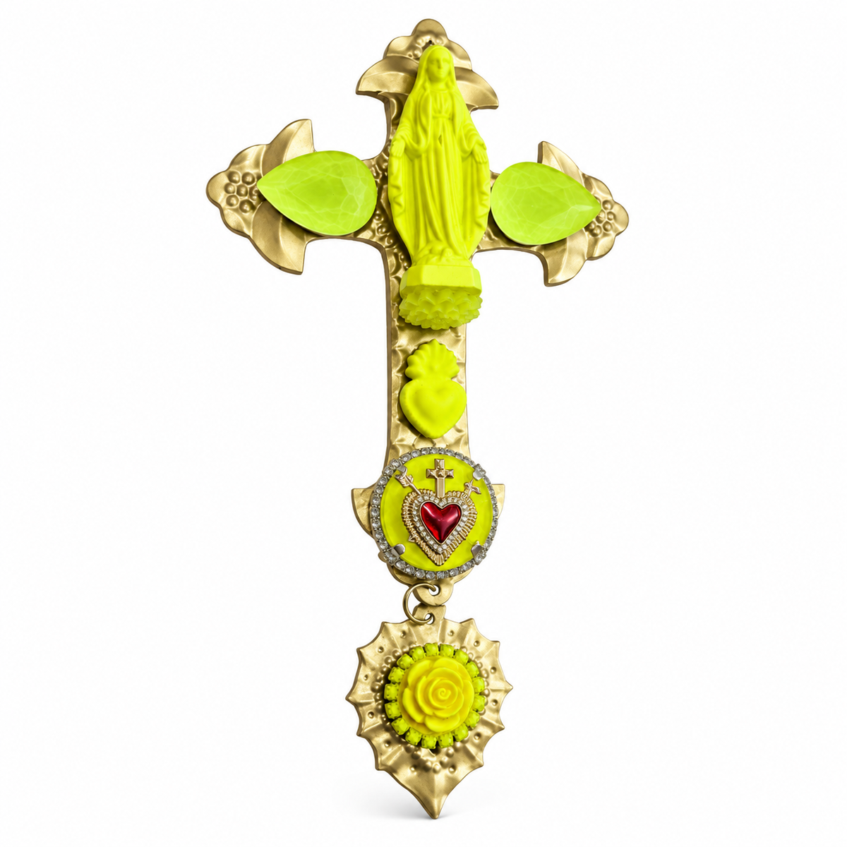 AZAFRAN ROZA - EX-VOTO DORÉ ET JAUNE FLUO