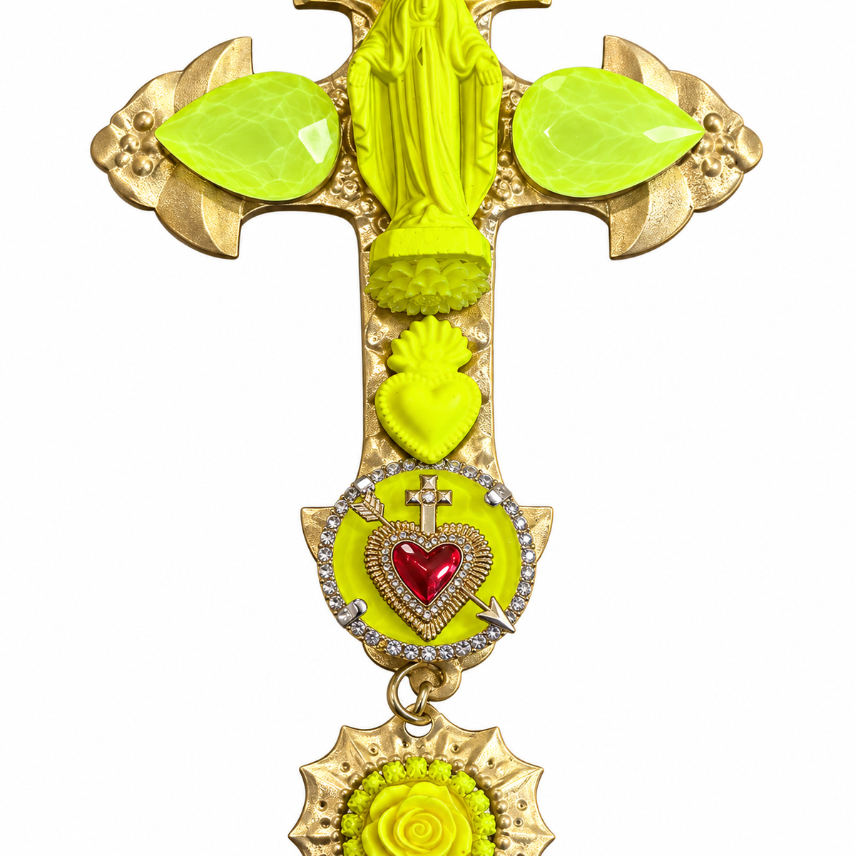 AZAFRAN ROZA - EX-VOTO DORÉ ET JAUNE FLUO
