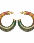 GAS BIJOUX - BOUCLES D’OREILLES CRÉOLES CAFTAN - MÉTAL DORÉ
