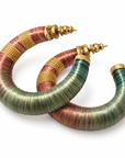GAS BIJOUX - BOUCLES D’OREILLES CRÉOLES CAFTAN - MÉTAL DORÉ