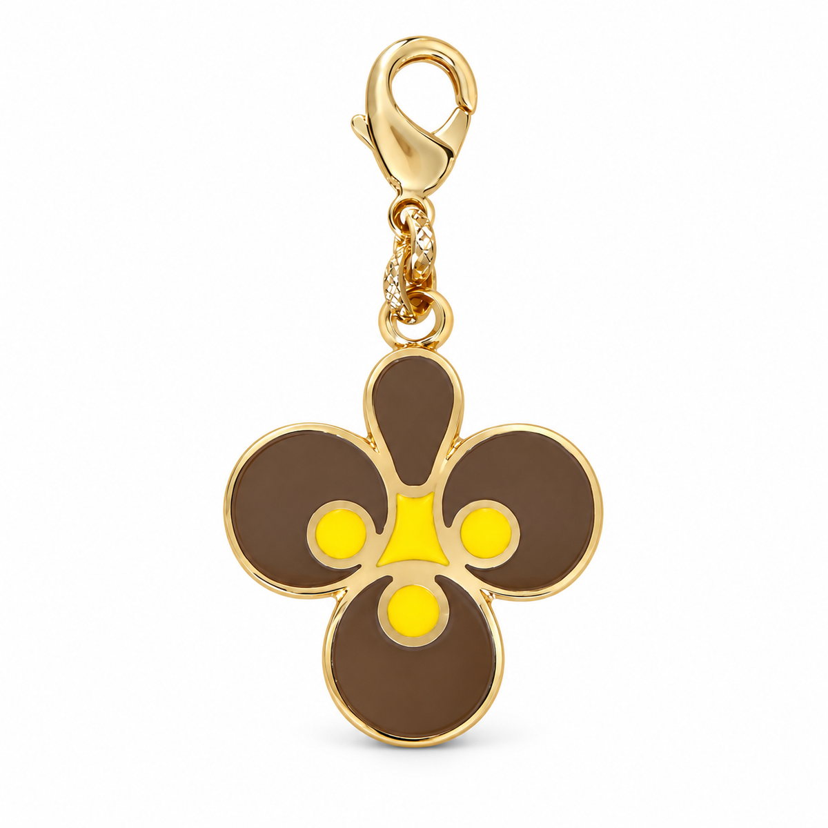 GAS BIJOUX - CHARMS MIRZHE TRÈFLE E-MAIL CHOCOLAT - PETIT MODÈLE - MÉTAL DORÉ