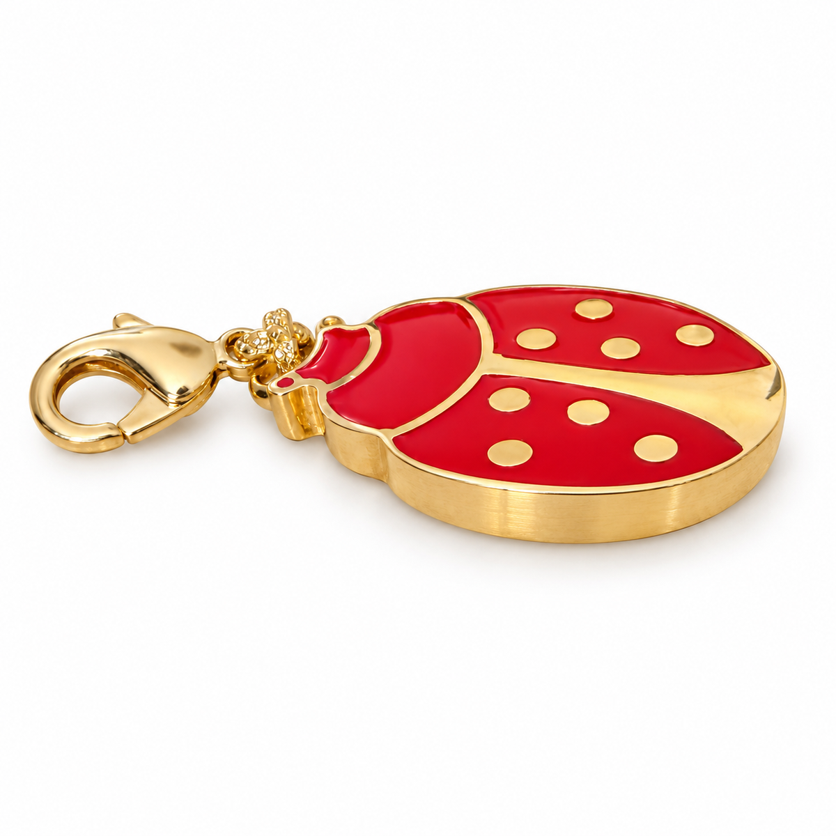 GAS BIJOUX - CHARMS MIRAGE EMAIL ROUGE COCCI GRAND MODÈLE - MÉTAL DORÉ