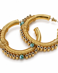 GAS BIJOUX - BOUCLES D’OREILLES CRÉOLES MÉTAL DORÉ