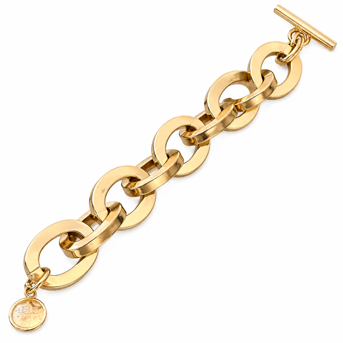 GAS BIJOUX - BRACELET MAILLE OVALE - MÉTAL DORÉ