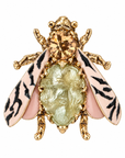 GAS BIJOUX - BROCHE MOUCHE ÉMAILLÉE - MÉTAL DORÉ
