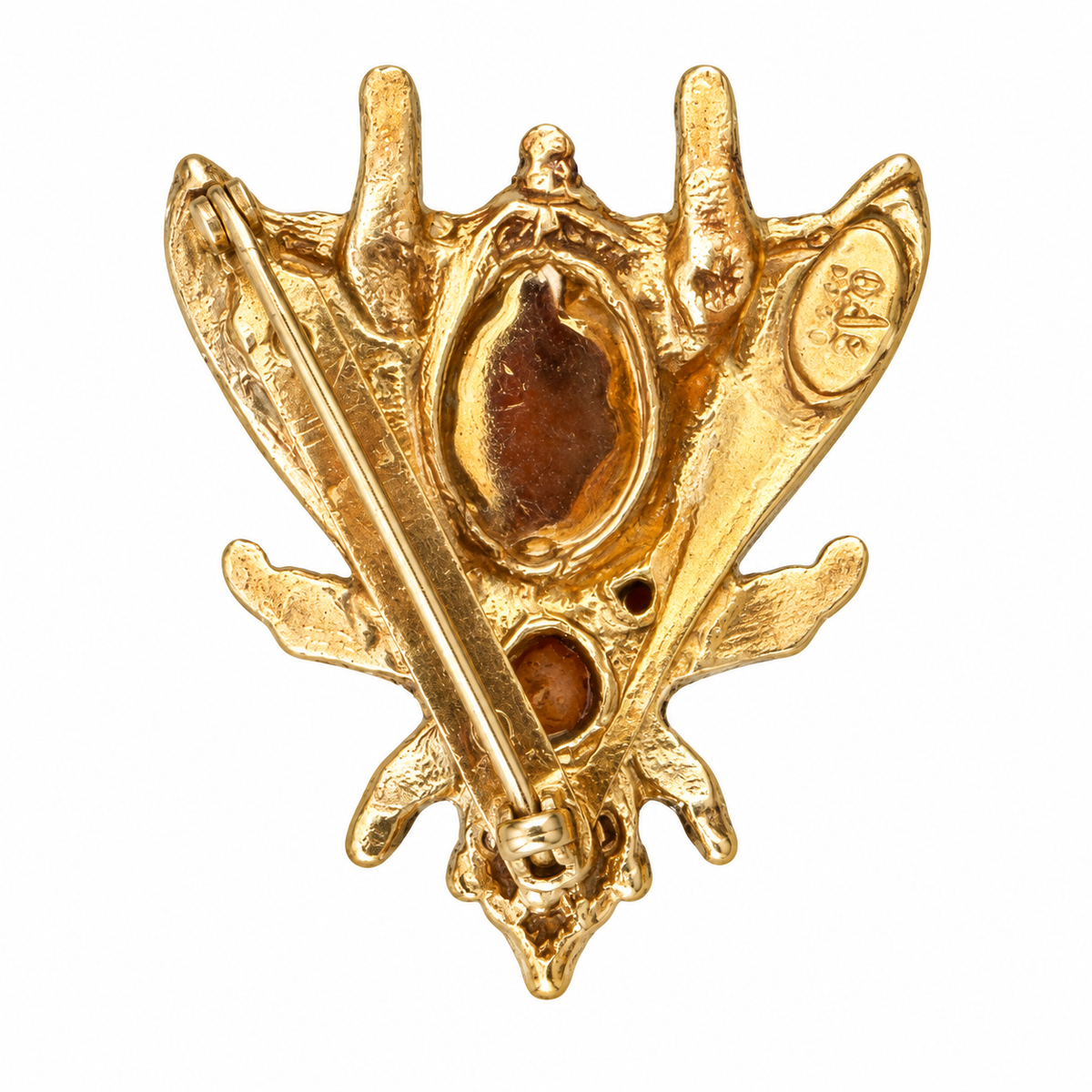 GAS BIJOUX - BROCHE MOUCHE ÉMAILLÉE - MÉTAL DORÉ