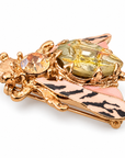 GAS BIJOUX - BROCHE MOUCHE ÉMAILLÉE - MÉTAL DORÉ