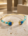 GAS BIJOUX - JONC DUALITY PETIT SCARAMOUCHE - TURQUOISE