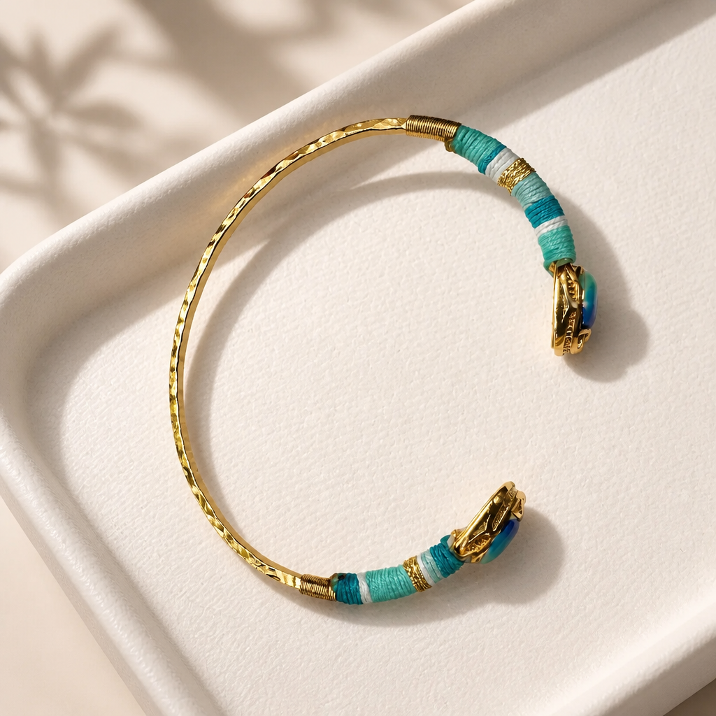 GAS BIJOUX - JONC DUALITY PETIT SCARAMOUCHE - TURQUOISE