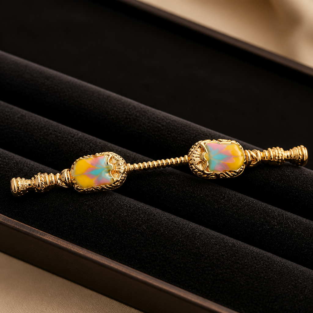 GAS BIJOUX - BRACELET DUALITY TORSADE EMAIL grand modele